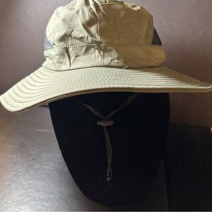 Khaki Wide Brim Sun Hat